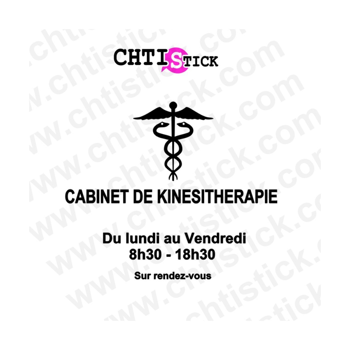 Horaires kinésithérapeute autocollant