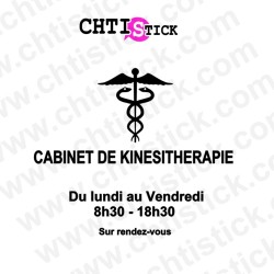 Horaires kinésithérapeute autocollant