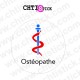 chtistick STICKERS LOGO OSTEOPATHE 