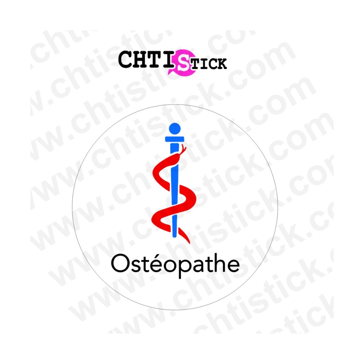 chtistick STICKERS LOGO OSTEOPATHE 