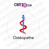 chtistick STICKERS LOGO OSTEOPATHE 