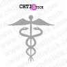 chtistick Autocollant caducée Kine dépoli