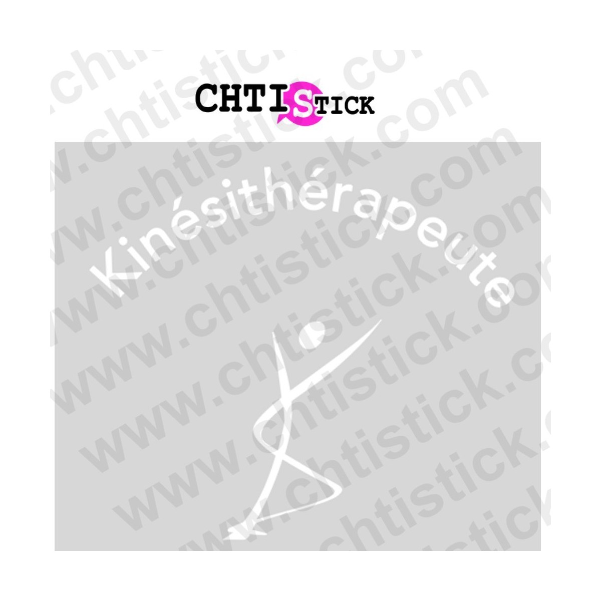 chtistick Caducée Kinésithérapeute lettrage