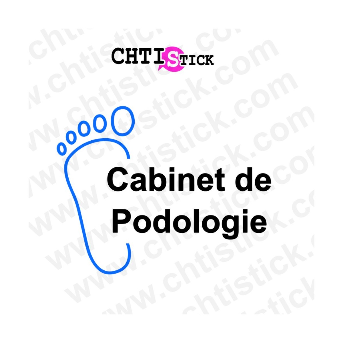 chtistick STICKER PODOLOGUE PERSONNALISABLE