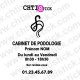 Stickers Horaires podologue logo