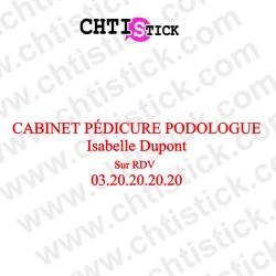 chtistick AUTOCOLLANT CABINET PODOLOGUE