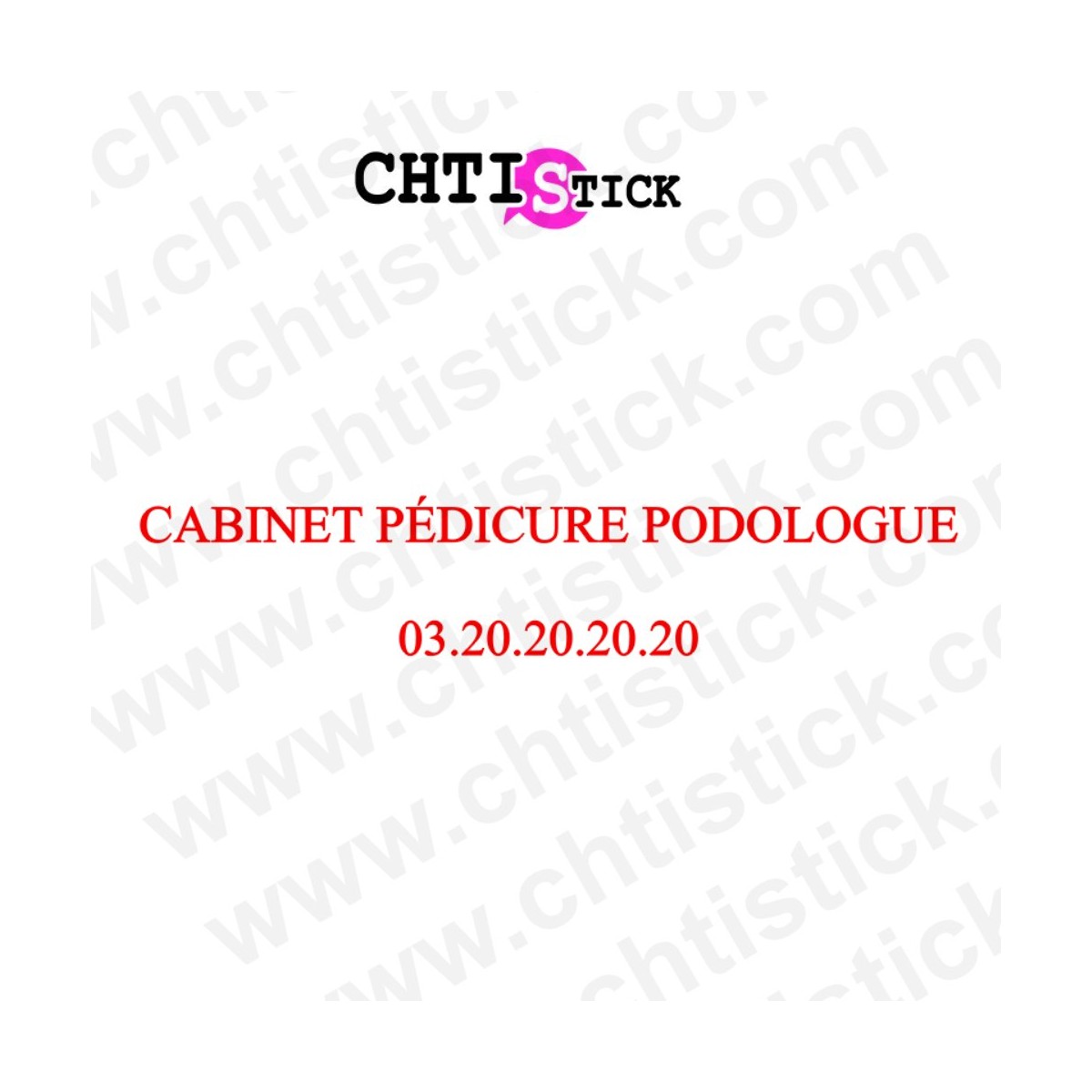 chtistick AUTOCOLLANT LETTRAGE PODOLOGUE