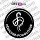 chtistick LOGO PODOLOGUE Noir blanc