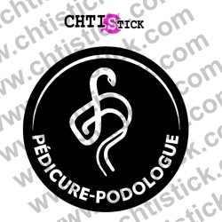 chtistick LOGO PODOLOGUE Noir blanc