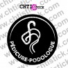 chtistick LOGO PODOLOGUE Noir blanc