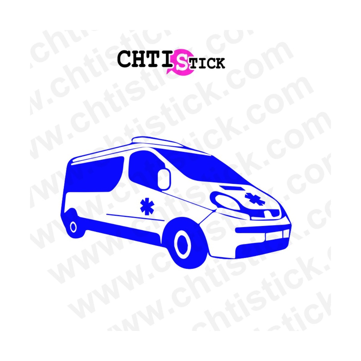 chtistick STICKER VITRINE AMBULANCIER