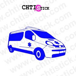 chtistick STICKER VITRINE AMBULANCIER