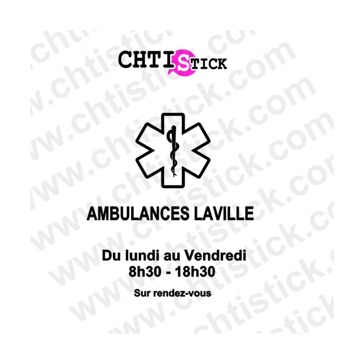 Horaires Ambulance autocollant