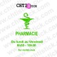 Horaires Pharmacie autocollant