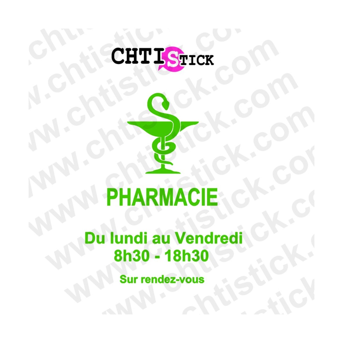 Horaires Pharmacie autocollant