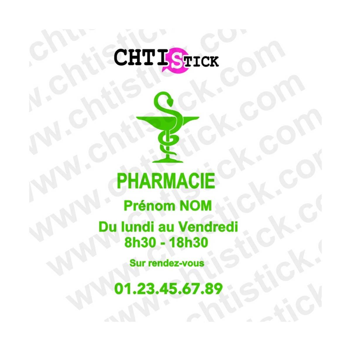 Stickers vitrine Pharmacie