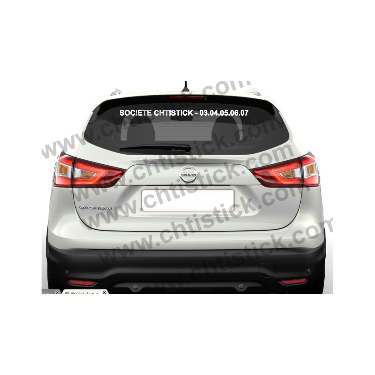 AUTOCOLLANT LUNETTE ARRIERE