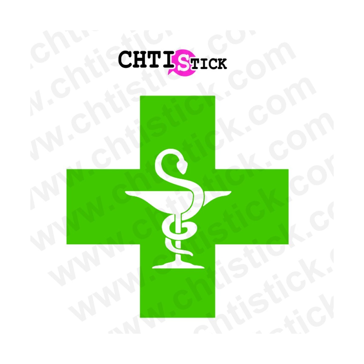 STICKERS CADUCÉE PHARMACIE 3