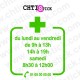 chtistick STICKER HORAIRES PHARMACIE