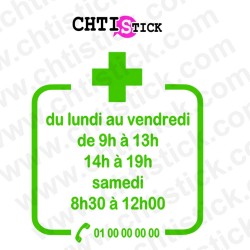 chtistick STICKER HORAIRES PHARMACIE