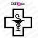 STICKERS CADUCÉE PHARMACIE CROIX