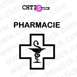 chtistick STICKERS CADUCÉE PHARMACIE CROIX