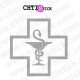 chtistick Autocollant caducée pharmacie dépoli