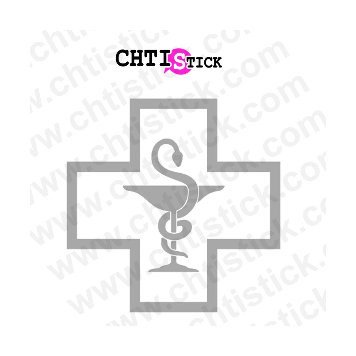 chtistick Autocollant caducée pharmacie dépoli