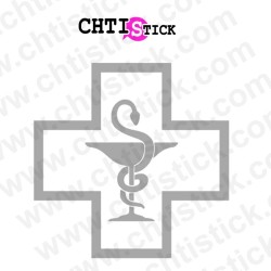 chtistick Autocollant caducée pharmacie dépoli