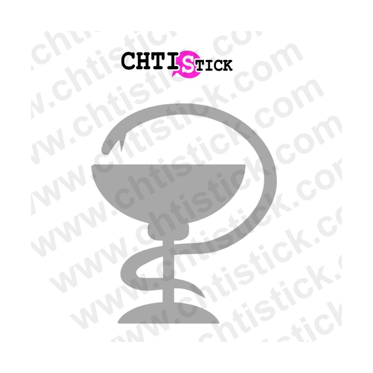 chtistick Chtistick Autocollant Caducée Dépoli 