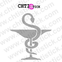 chtistick Stickers caducée pharmaceutique