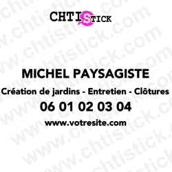 chtistick FLOCAGE VITRE ARRIERE PAYSAGISTE