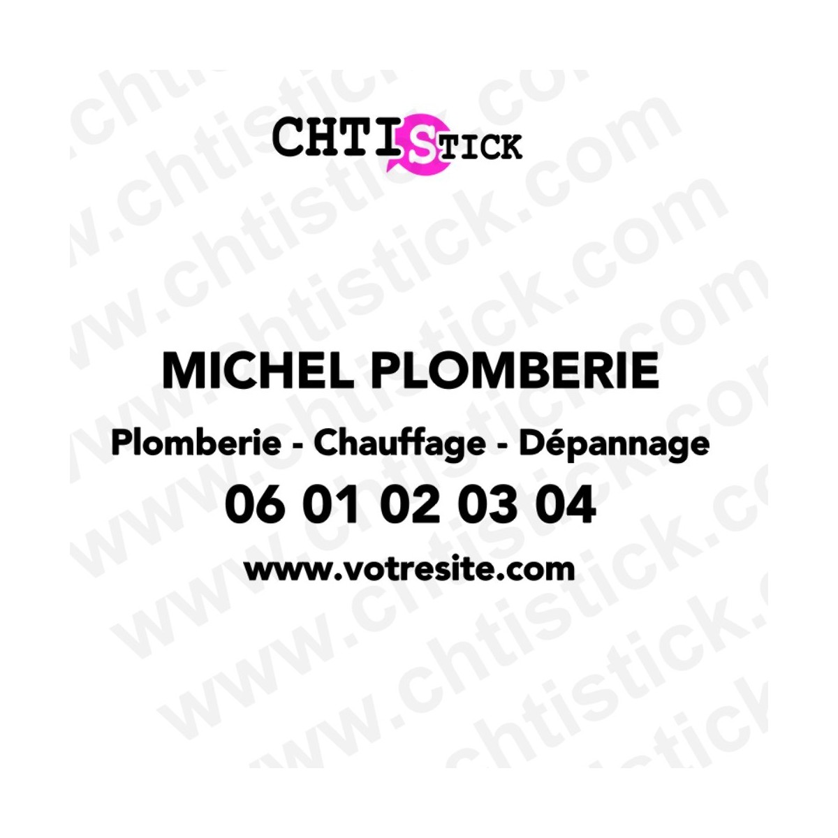 chtistick Marquage véhicule Plomberie
