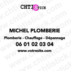 chtistick Marquage véhicule Plomberie