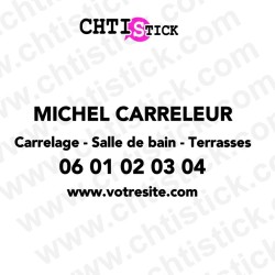 Marquage véhicule Carreleur