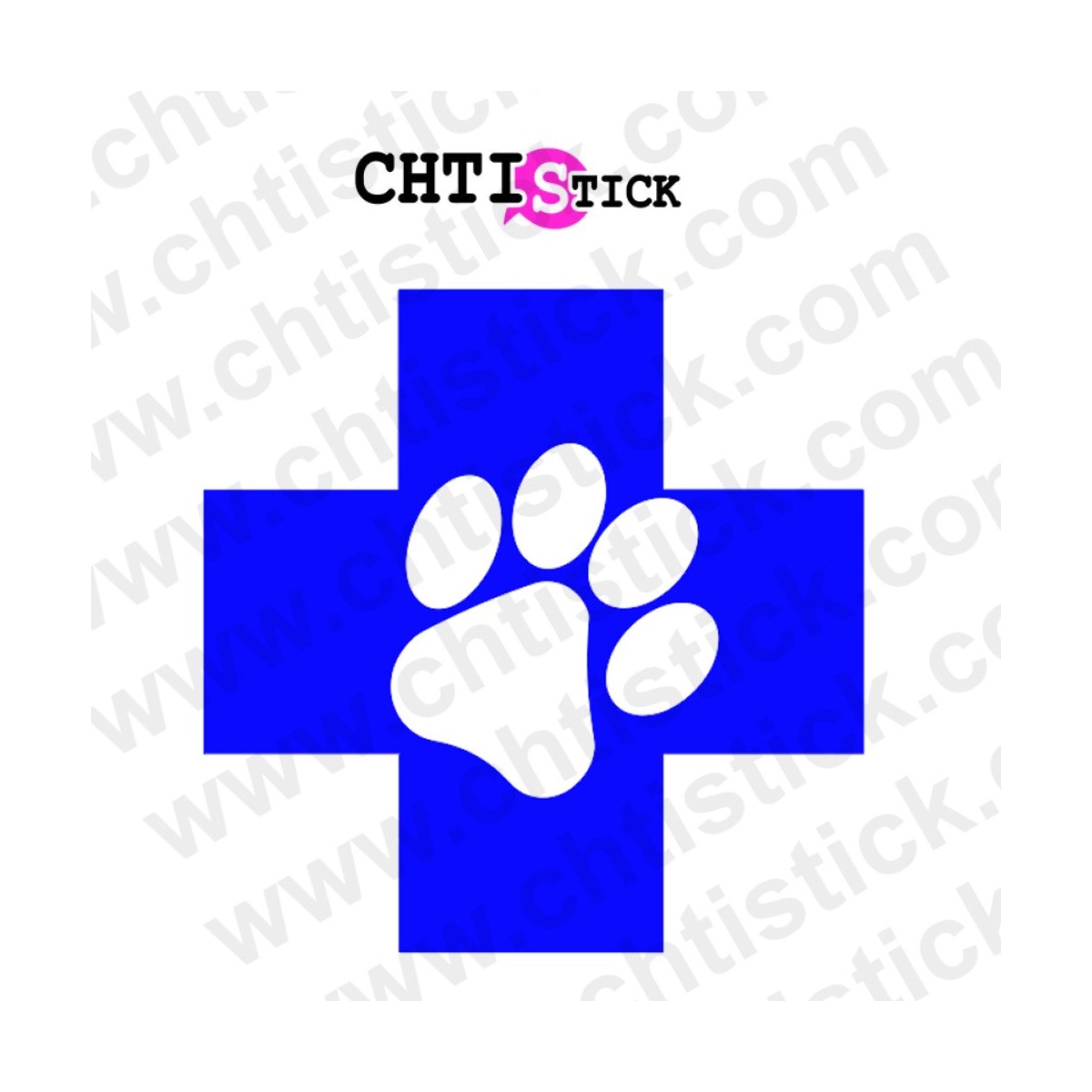 chtistick Autocollant vitrine vétérinaire