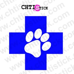 chtistick Autocollant vitrine vétérinaire