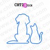 chtistick STICKER CHIEN CHAT DOS CREUSE