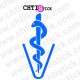 chtistick STICKER VETERINAIRE CADUCEE