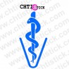 chtistick STICKER VETERINAIRE CADUCEE