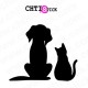 chtistick STICKER CHIEN CHAT DOS