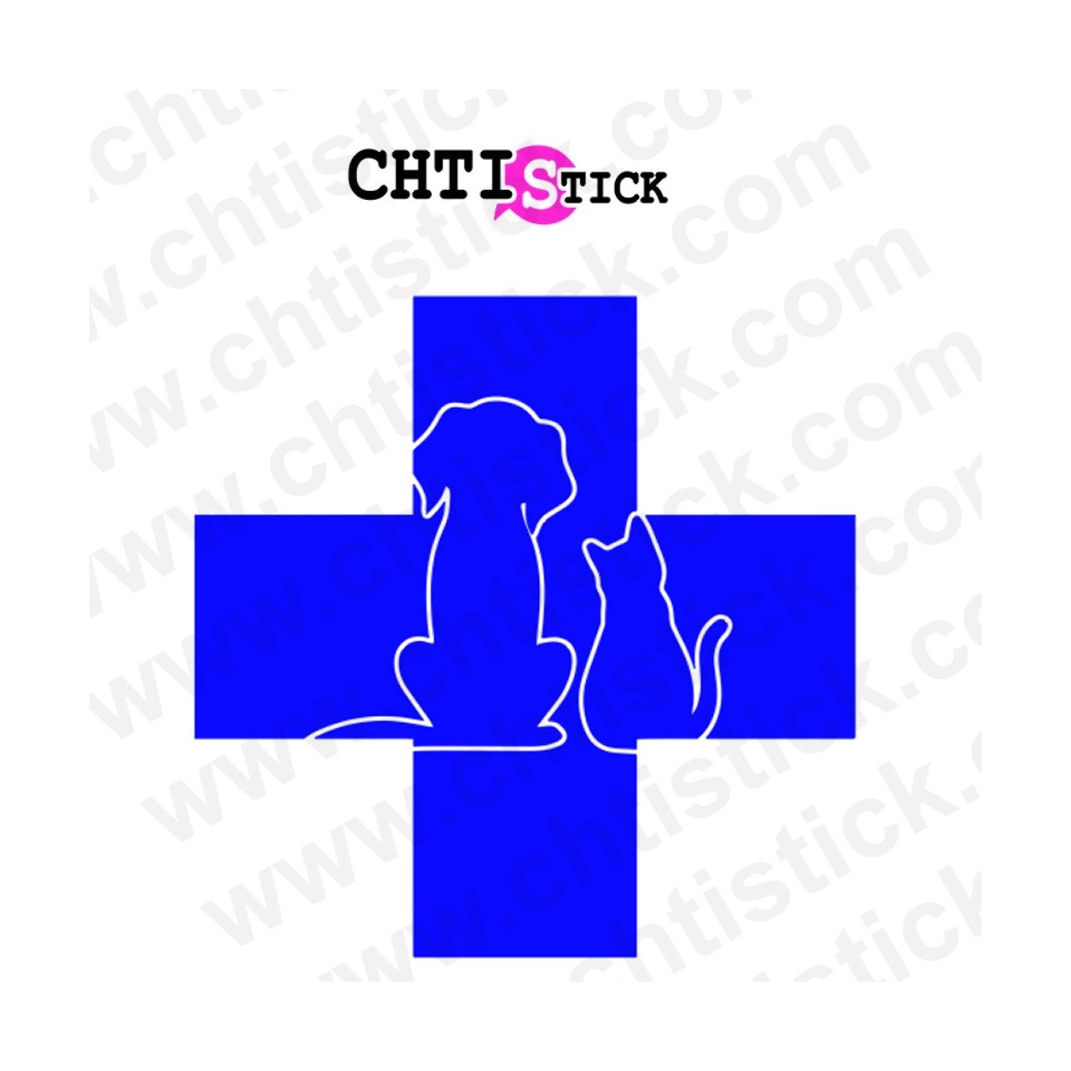 chtistick STICKER VETERINAIRE SILHOUETTES