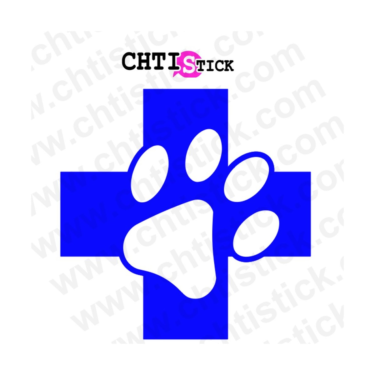 chtistick STICKER VETERINAIRE PATTE