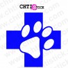 chtistick STICKER VETERINAIRE PATTE