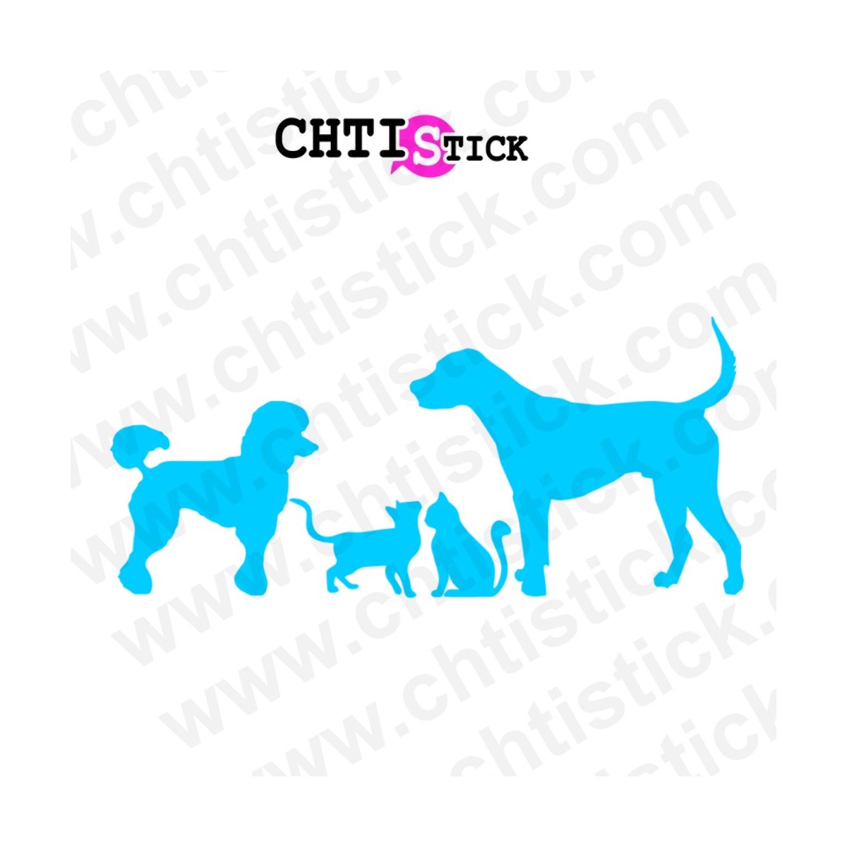 chtistick AUTOCOLLANT VETERINAIRE CHIENT CHAT