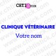 chtistick Lettrage clinique vétérinaire nom