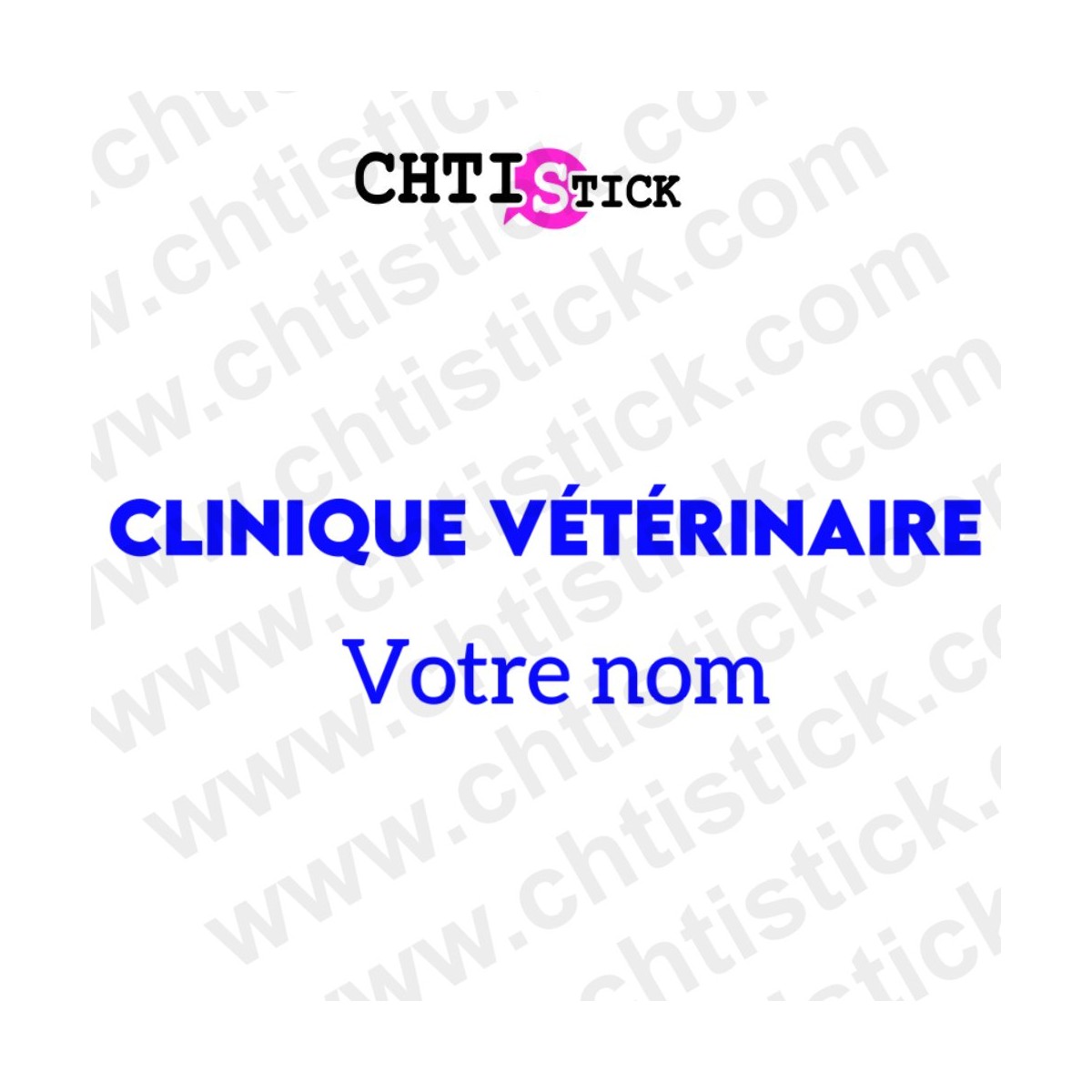 chtistick Lettrage clinique vétérinaire nom