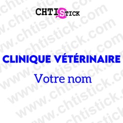 chtistick Lettrage clinique vétérinaire nom
