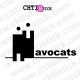 chtistick Autocollant avocat