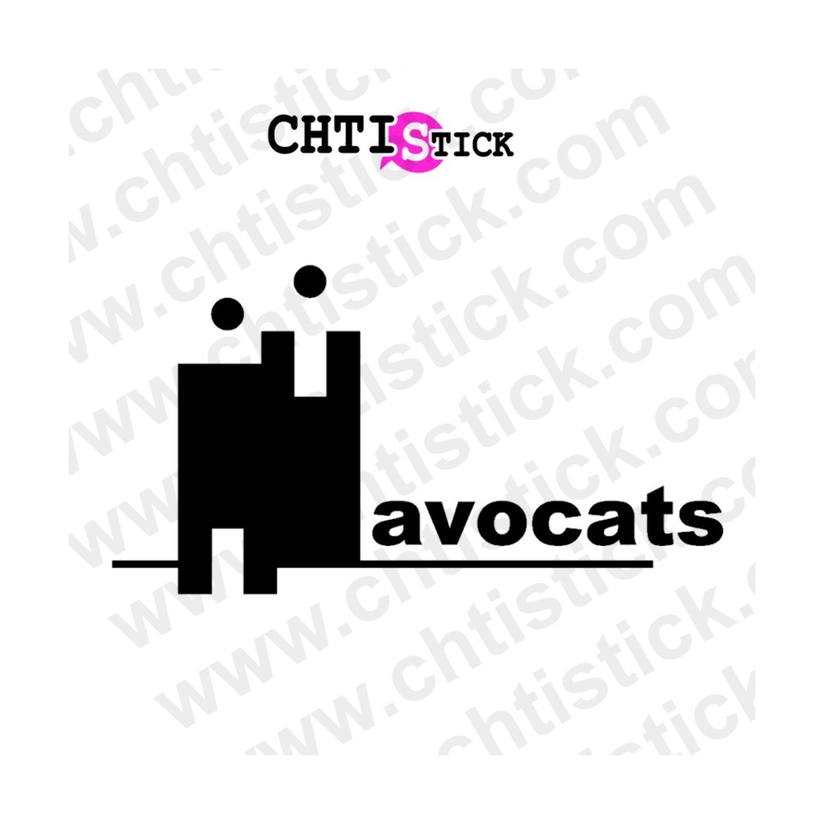 chtistick Autocollant avocat